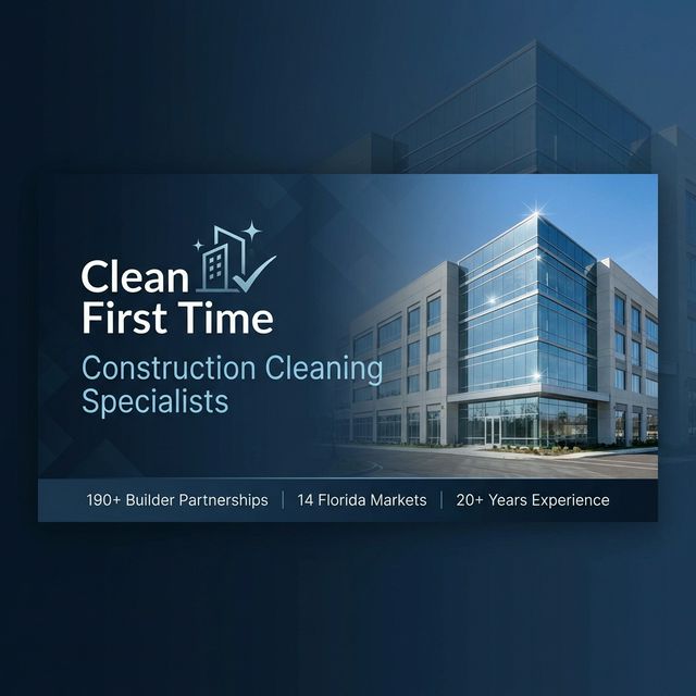 Construction Cleaning Specialists in Florida | Clean First Time